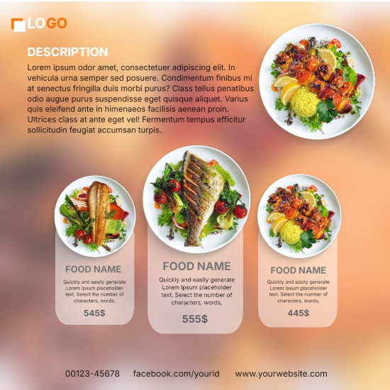 Delicious food Menu template